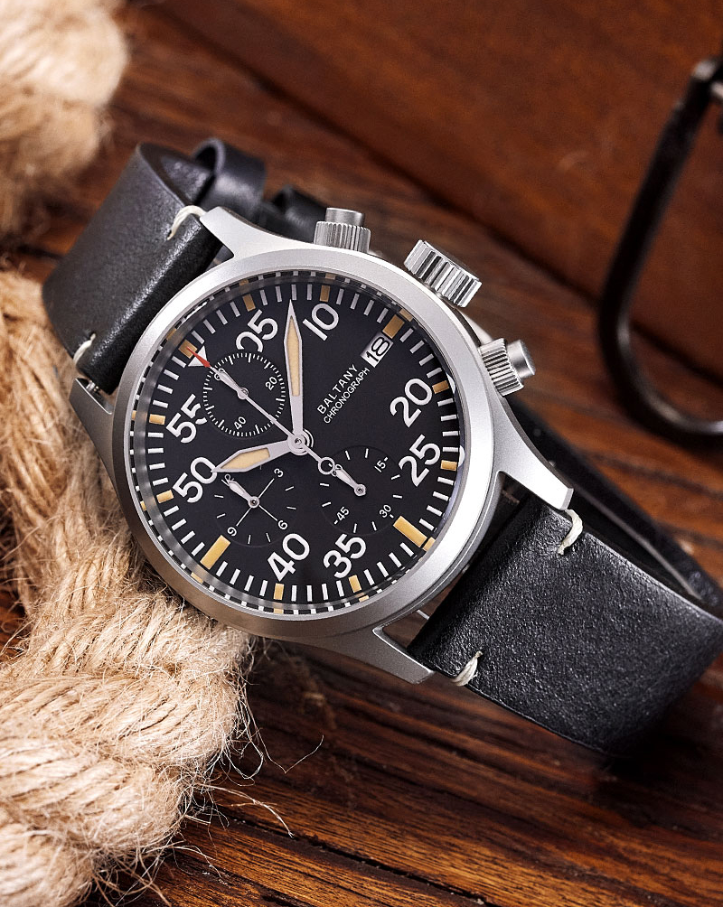 Retro Military Baltany Quartz Chrono Watches S5045